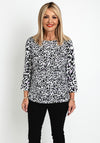 Natalia Collection Leopard Print Rhinestone Sweater, Multi