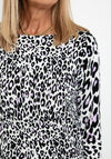 Natalia Collection Leopard Print Rhinestone Sweater, Multi