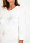 Natalia Collection Star Embellished Sweater, Ivory