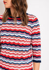 Natalia Collection Zig Zag Sweater, Coral