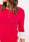 Natalia Collection Rhinestone Detail Sweater, Fuchsia