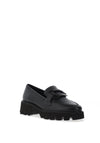 Ara Oxford Leather Buckle Detail Loafer, Black