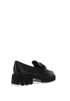 Ara Oxford Leather Buckle Detail Loafer, Black