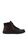 Ara Leather Side Zip High Top Trainers, Amarone