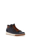 Ara Suede Patent Trim Hi Top Trainers, Navy Blue & Marrone