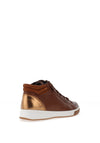 Ara Suede Patent Trim Hi Top Trainers, Nuts & Whisky