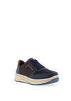 Ara Zip Detail Platform Trainers, Navy and Bronze