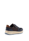 Ara Zip Detail Platform Trainers, Navy and Bronze