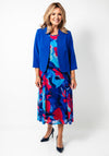 Avalon Abstract Floral Print Dress and Bolero Set, Royal Blue