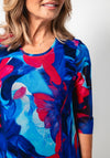 Avalon Abstract Floral Print Dress and Bolero Set, Royal Blue