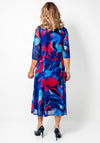 Avalon Abstract Floral Print Dress and Bolero Set, Royal Blue