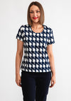 Avalon Houndstooth Top and Jacket, Navy