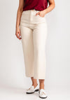 Vero Moda Rebecca Wide Leg Cropped Trousers, Ecru