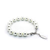 Absolute Jewellery Pearl Bracelet with Silver fixings, White