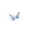 Absolute Jewellery Pearl Stud Earrings, Grey