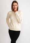 B. Young Manina Diamond Knit Jumper, Cream