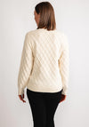 B. Young Manina Diamond Knit Jumper, Cream