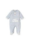 Babidu Baby Boy Check Long Sleeve Sleepsuit, Blue