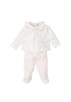 Babidu Baby Girl Goose Print Two Piece Set, Pink