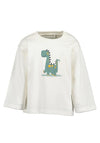 Blue Seven Baby Boy Dinosaur Long Sleeve Top, White