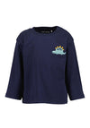 Blue Seven Baby Boy Dinosaur Long Sleeve Top, Navy