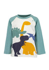 Blue Seven Baby Boy Dino Long Sleeve Top, Multi