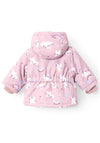 Name It Baby Girl Unicorn Hooded Coat, Mauve Shadows