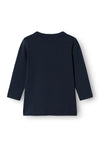 Name It Baby Girl Vubie Heart Long Sleeve Top, Dark Sapphire