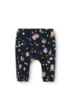 Name It Baby Girl Vandora Print Pant, Dark Sapphire