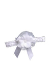 Sheelin Baby Girl Corsage Flower Headband, White