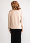 Barbara Lebek Colour Block Half Zip Jumper, Beige