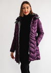 Barbara Lebek Metallic Padded Coat, Purple