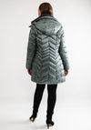 Barbara Lebek Metallic Padded Coat, Sage Green