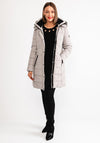 Barbara Lebek Faux Fur Hooded Padded Coat, Beige