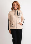 Barbara Lebek Contrast Zip Jersey Jacket, Beige