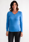 Barbara Lebek V Neck Top, Blue