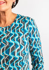 Barbara Lebek Abstract Print Top, Blue