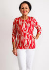 Barbara Lebek Patterned Top, Red Multi