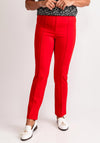 Barbara Lebek Seams Straight Leg Trousers, Red