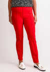 Barbara Lebek Seams Straight Leg Trousers, Red