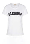 Barbour Northumberland Logo T-Shirt, White and Navy