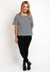 Barbour Womens Adria Striped Top, White & Navy