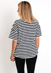 Barbour Womens Adria Striped Top, White & Navy