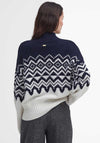 Barbour Gwyn Knitted Fairisle Jumper, Navy and White