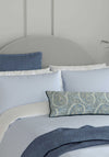 Bedeck Demi Seersucker Stripe Print Duvet Cover Set, Blue