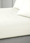 Bianca Home 400TC Cotton Sateen Single Fitted Sheet, Cream