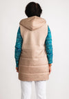 Barbara Lebek Contrast Panel Quilted Gilet, Beige