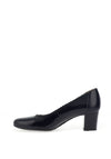 Bioeco by Arka Scalloped Edge Block Heel Shoes, Navy