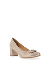 Bioeco by Arka Metallic Block Heeled Pumps, Gold