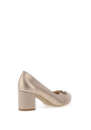 Bioeco by Arka Metallic Block Heeled Pumps, Gold